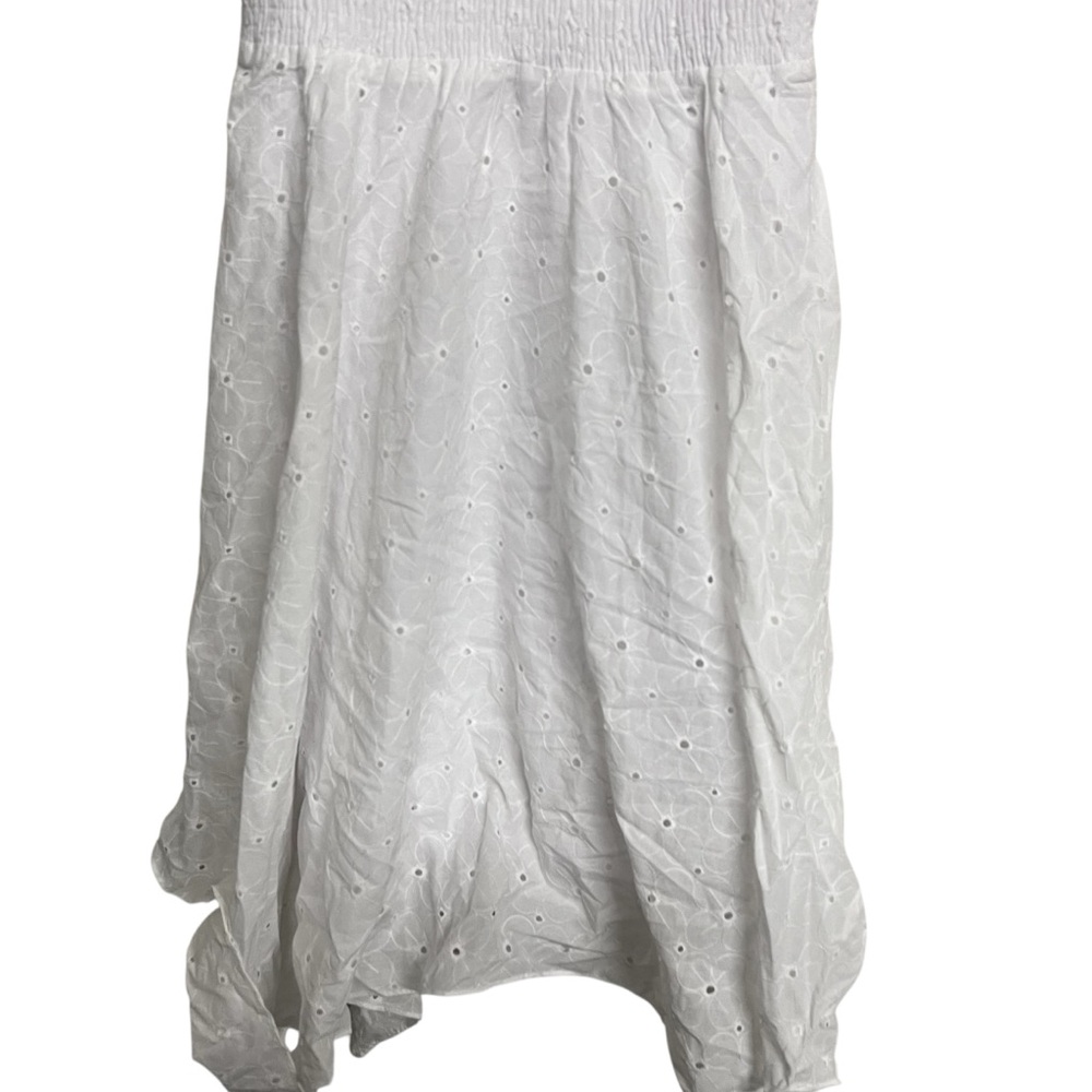 New Rabbit Rabbit Rabbit Eyelet Cutout Sleeveless Summer Dress in White - Picture 3 of 5